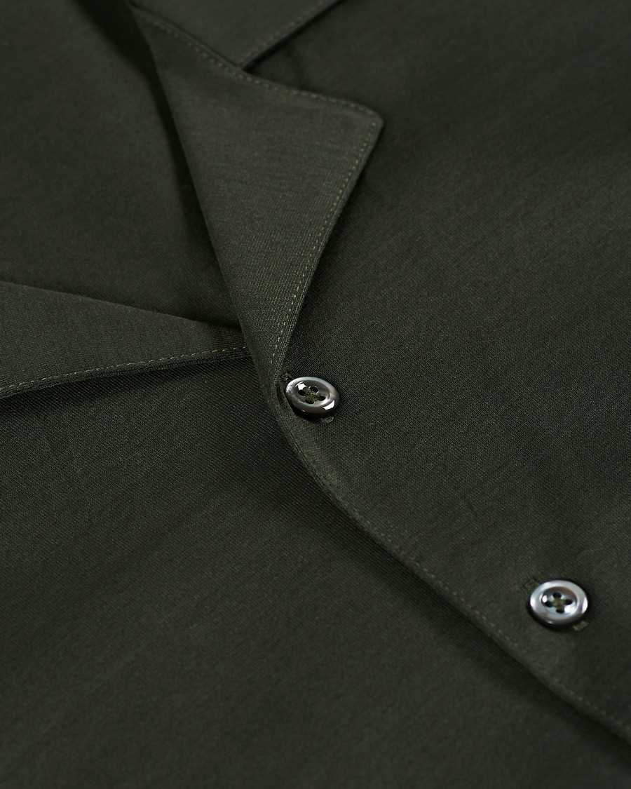 Homme | Polos | Gran Sasso | Mercirized Cotton Bowling Shirt Green