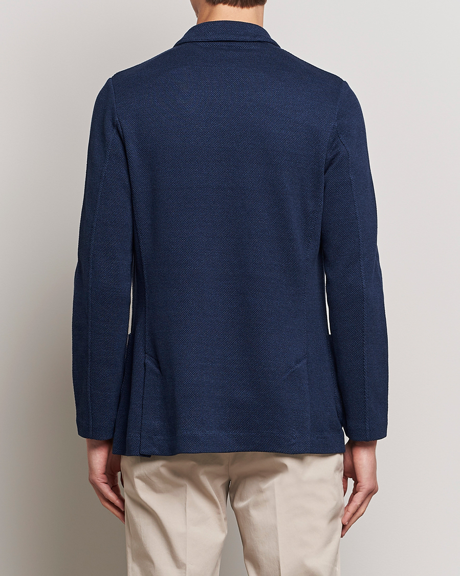 Homme | Blazers | Gran Sasso | Structured Cotton/Linen Blazer Navy