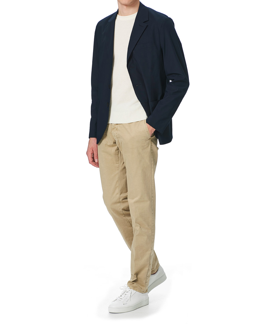 Homme | Blazers | Harris Wharf London | Light Technic Travel Blazer Dark Blue