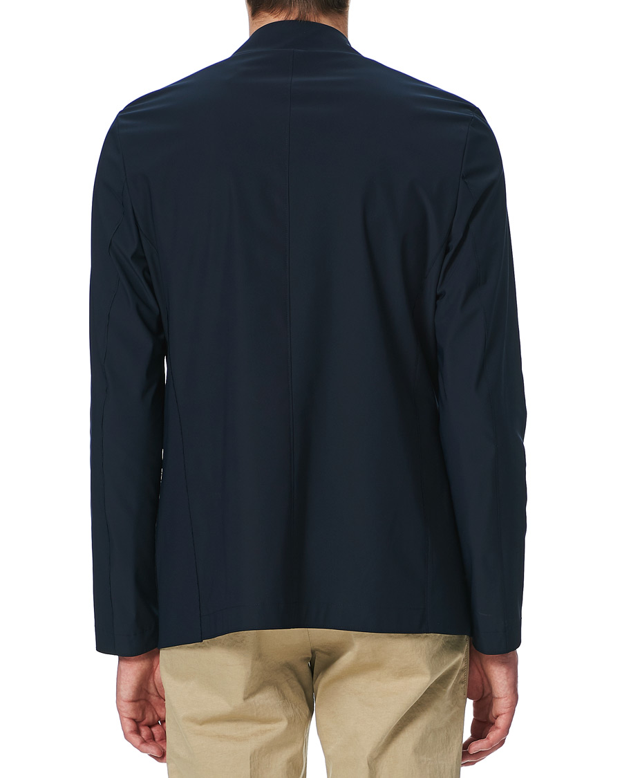 Homme | Blazers | Harris Wharf London | Light Technic Travel Blazer Dark Blue