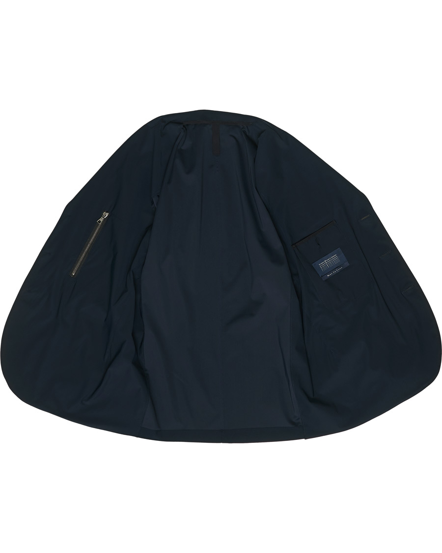 Homme | Blazers | Harris Wharf London | Light Technic Travel Blazer Dark Blue