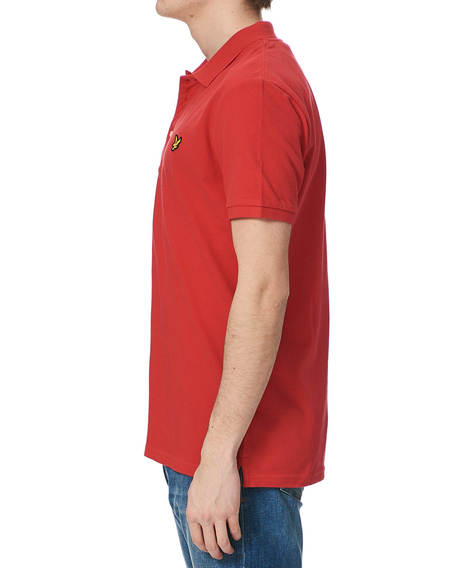 Homme | Polos | Lyle & Scott | Plain Pique Polo Shirt Gala Red