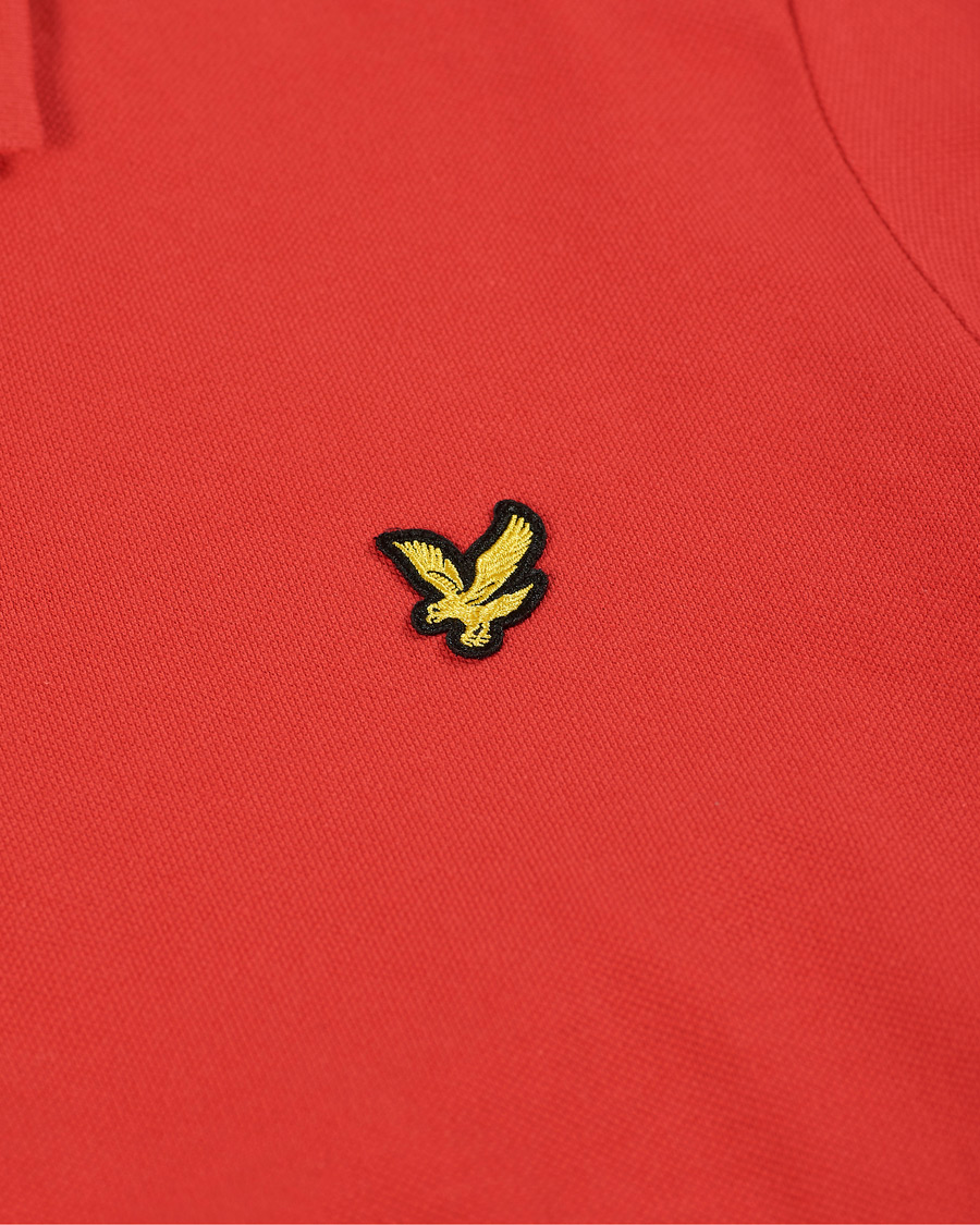 Homme | Polos | Lyle & Scott | Plain Pique Polo Shirt Gala Red