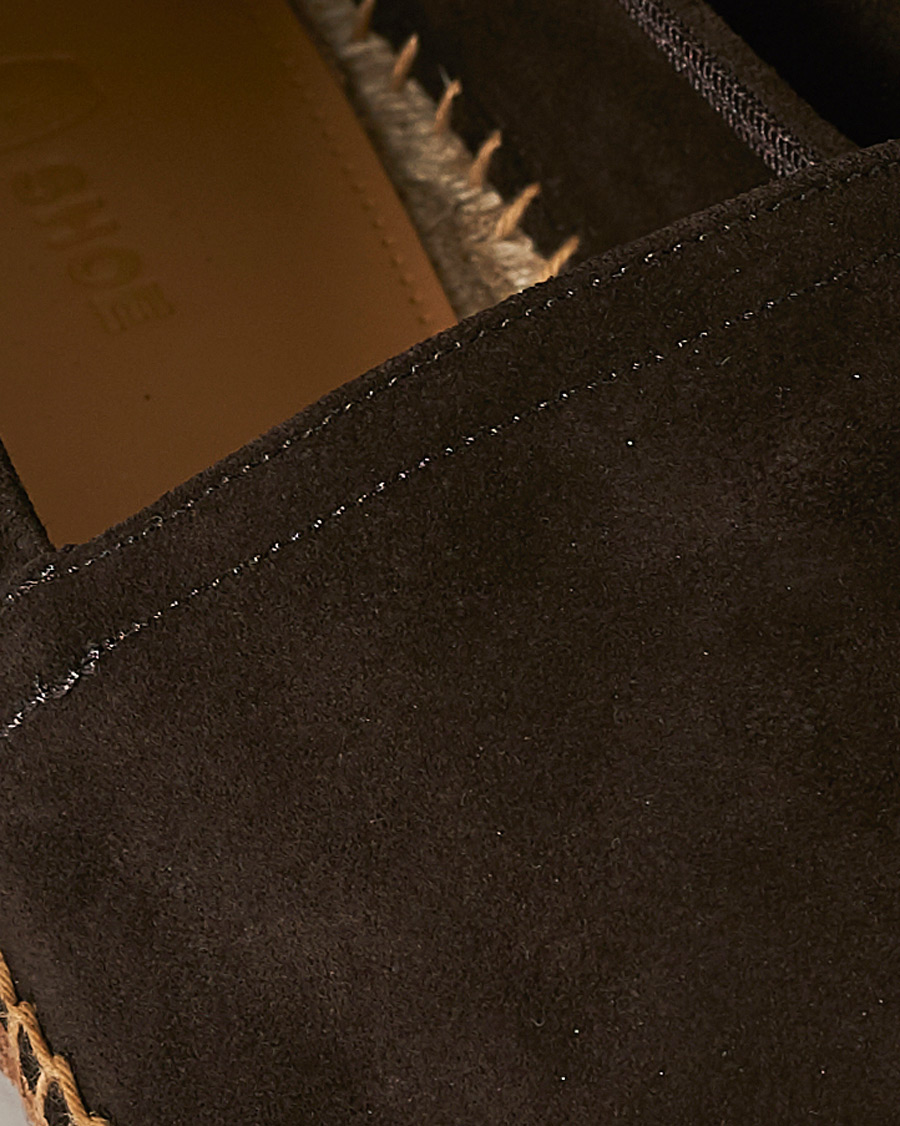 Heren | Car Shoe Flex Sole Espadrillas Dark Brown Suede | Car Shoe | Flex Sole Espadrillas Dark Brown Suede