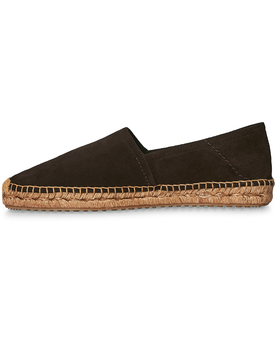 Heren | Car Shoe Flex Sole Espadrillas Dark Brown Suede | Car Shoe | Flex Sole Espadrillas Dark Brown Suede