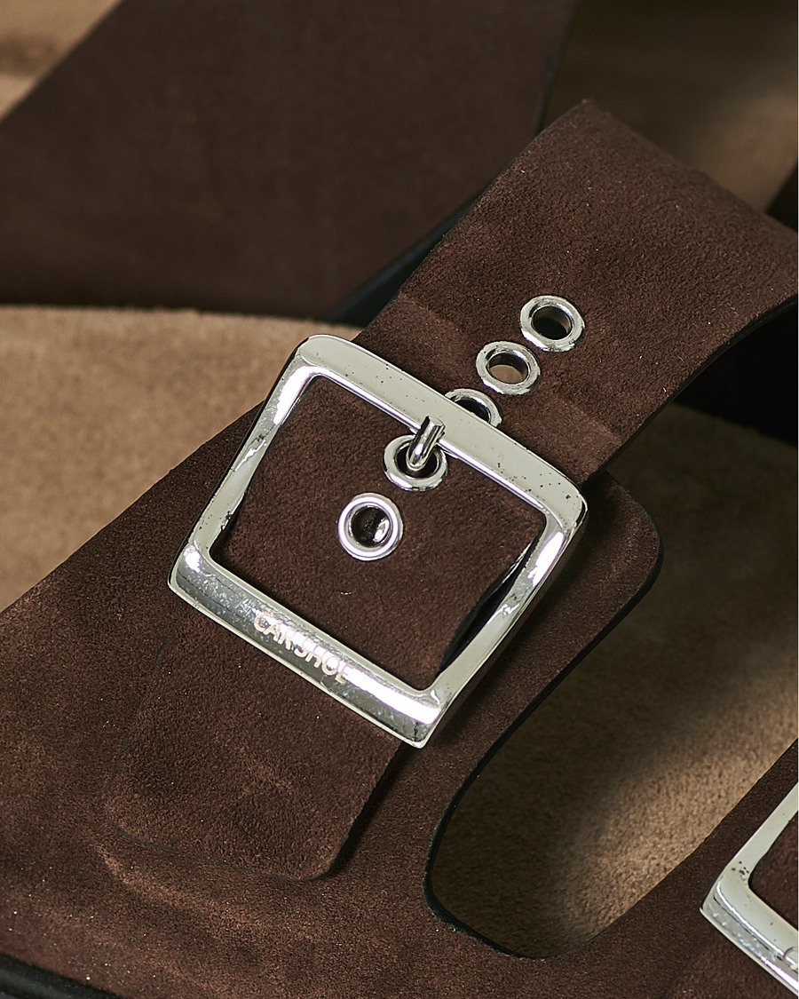Homme | Car Shoe Sandal Dark Brown Suede | Car Shoe | Sandal Dark Brown Suede