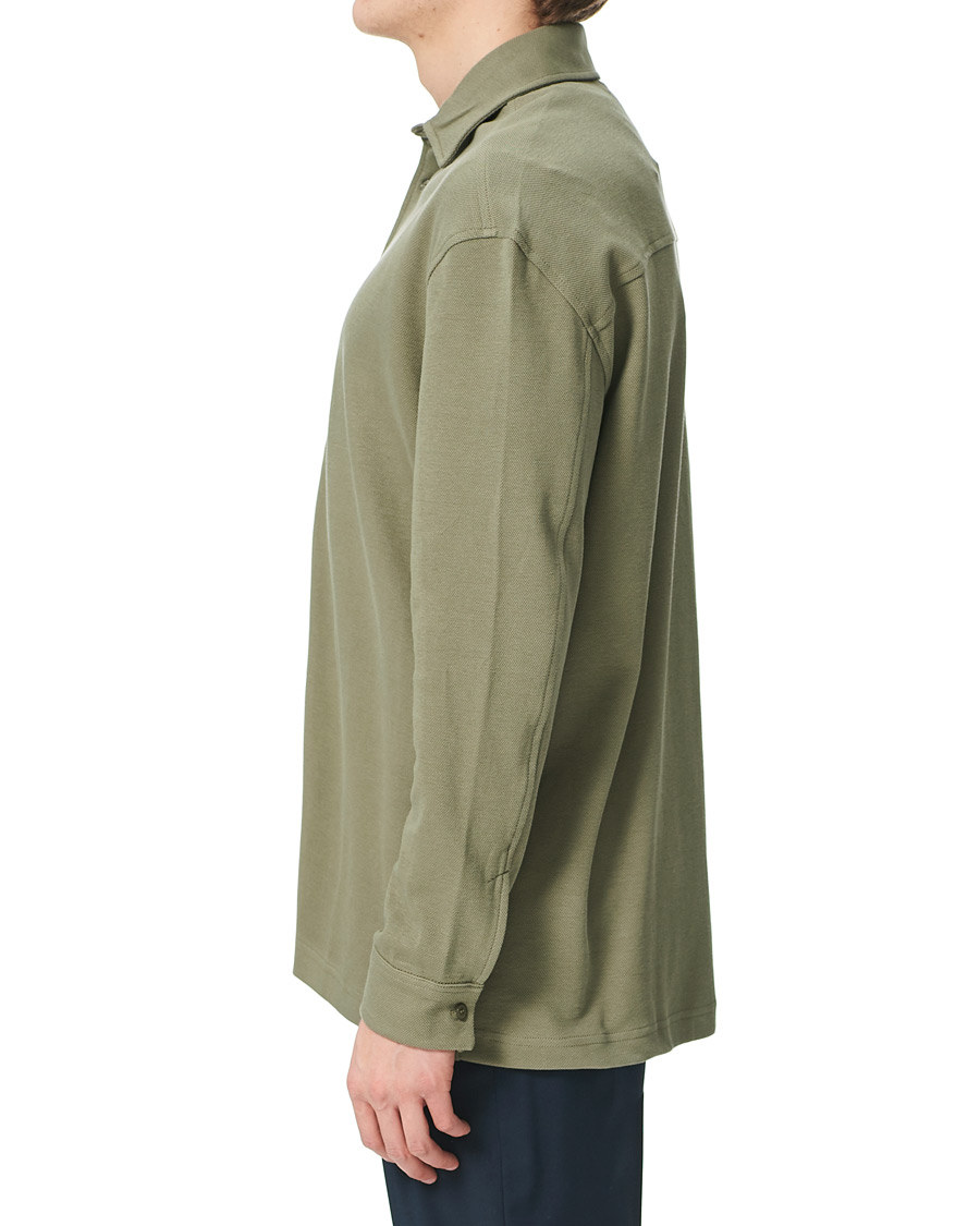 Heren | Truien | Samsøe Samsøe | Samsøe & Samsøe Abuto Cotton Piquet Shirt Deep Lichen Green