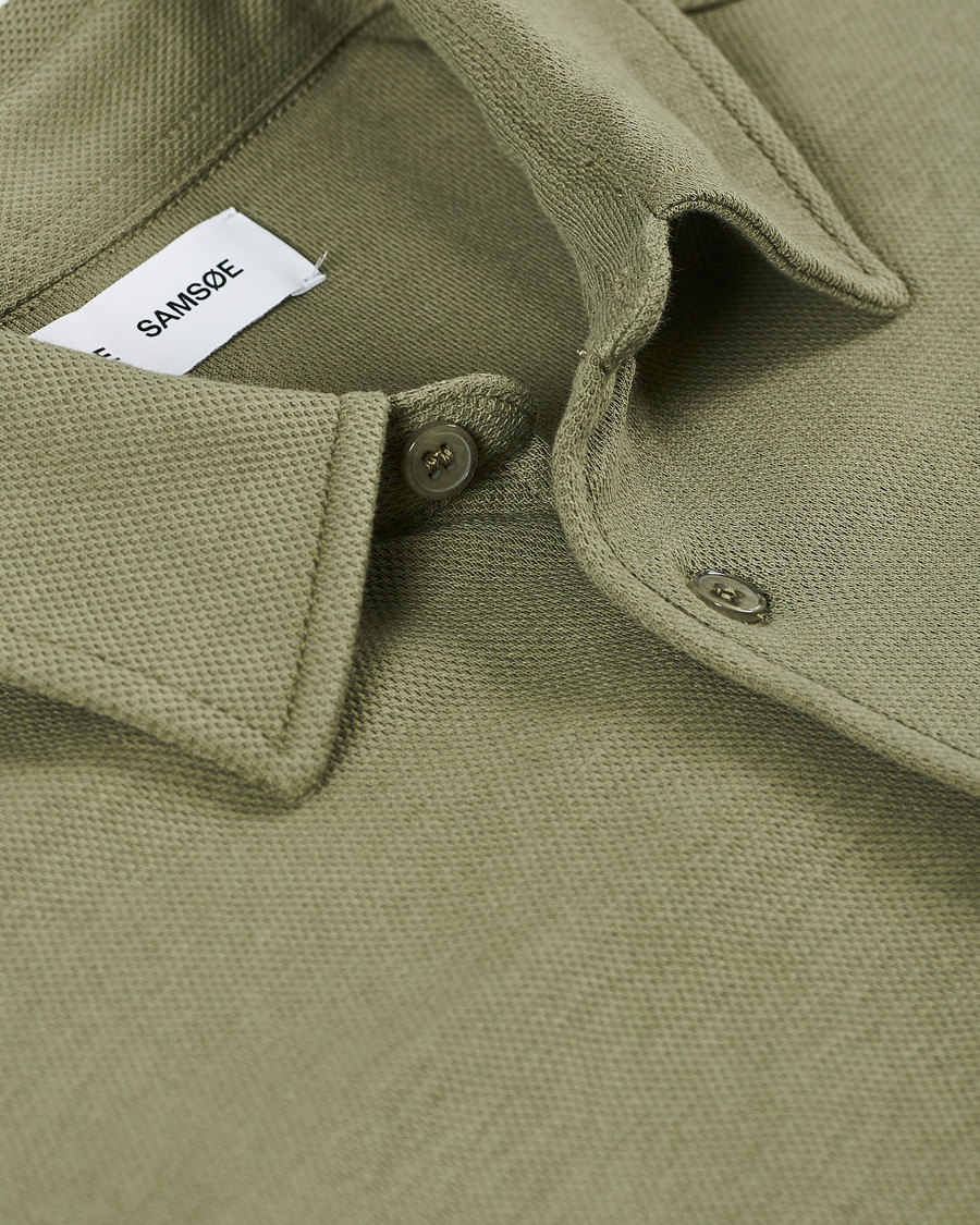 Heren | Truien | Samsøe Samsøe | Samsøe & Samsøe Abuto Cotton Piquet Shirt Deep Lichen Green