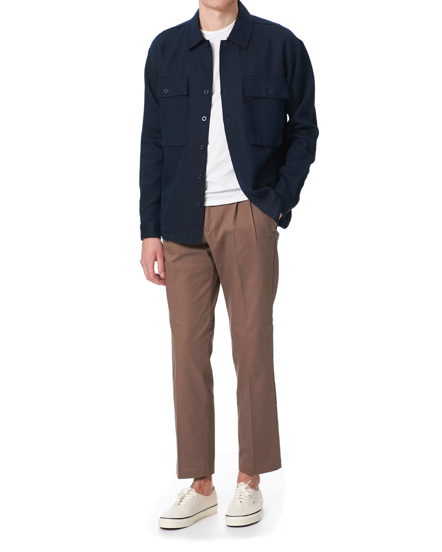 Homme | Chemises | Samsøe Samsøe | Samsøe & Samsøe Vega Cotton/Lyocel Shirt Jacket Sky Captain