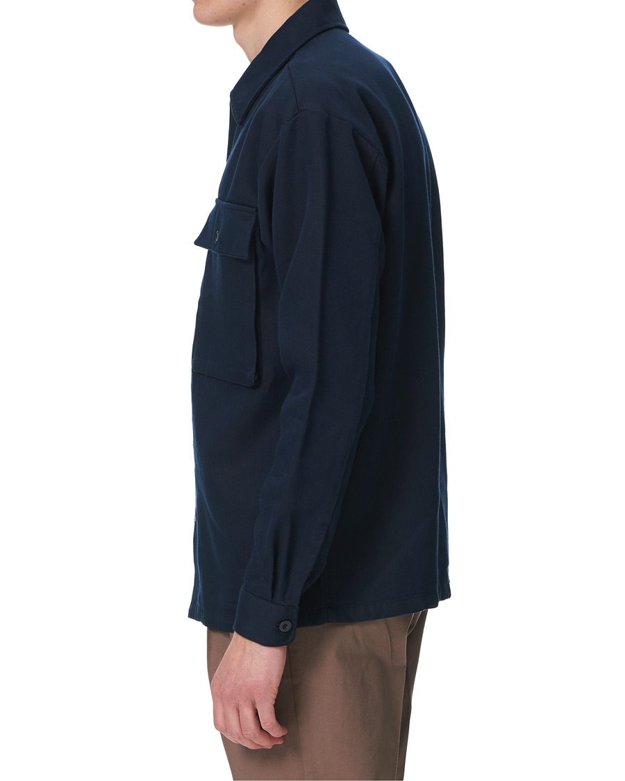 Homme | Chemises | Samsøe Samsøe | Samsøe & Samsøe Vega Cotton/Lyocel Shirt Jacket Sky Captain