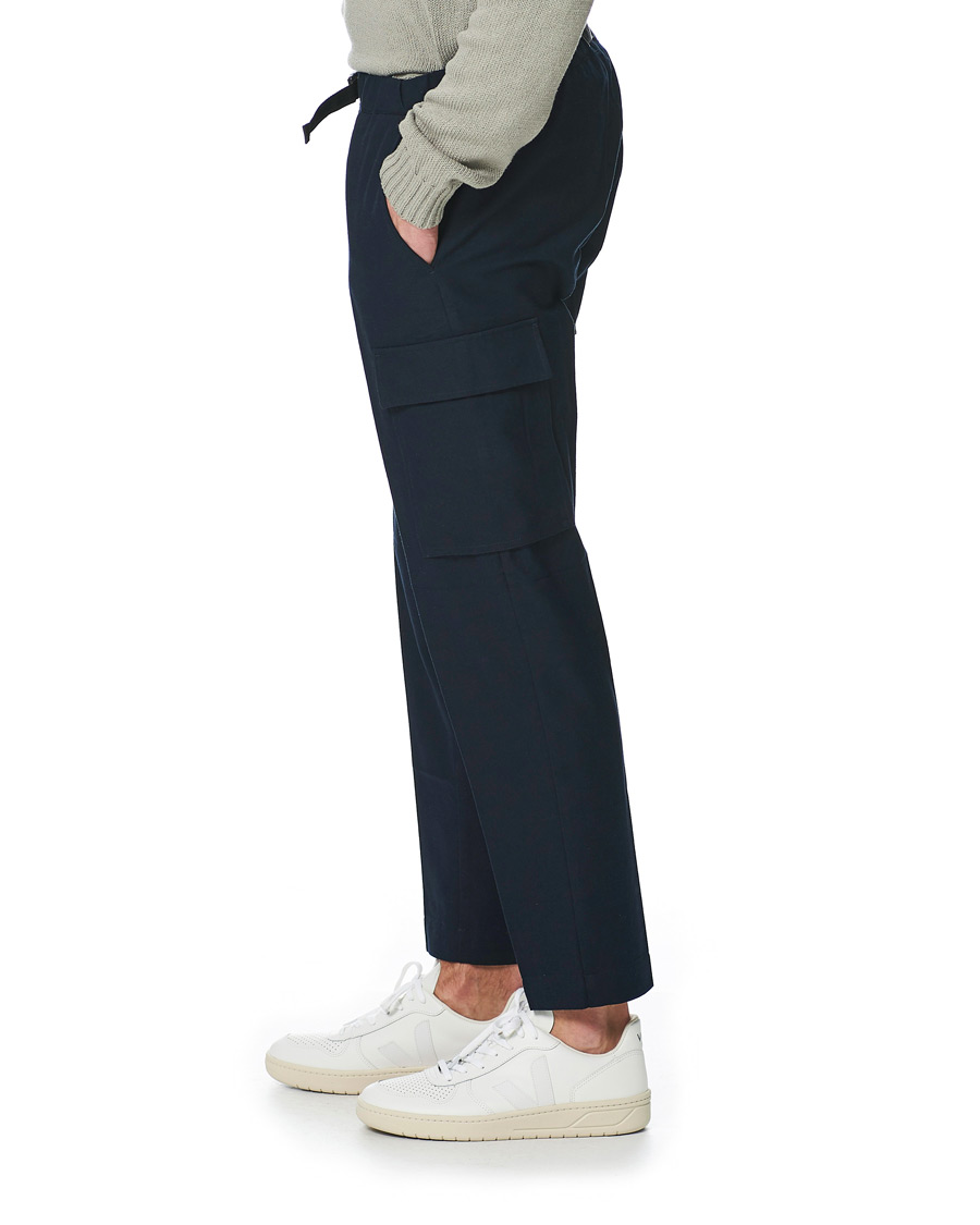 Homme | Pantalons | Samsøe Samsøe | Samsøe & Samsøe Agnar Cotton/Wool Cargo Pants Sky Captain