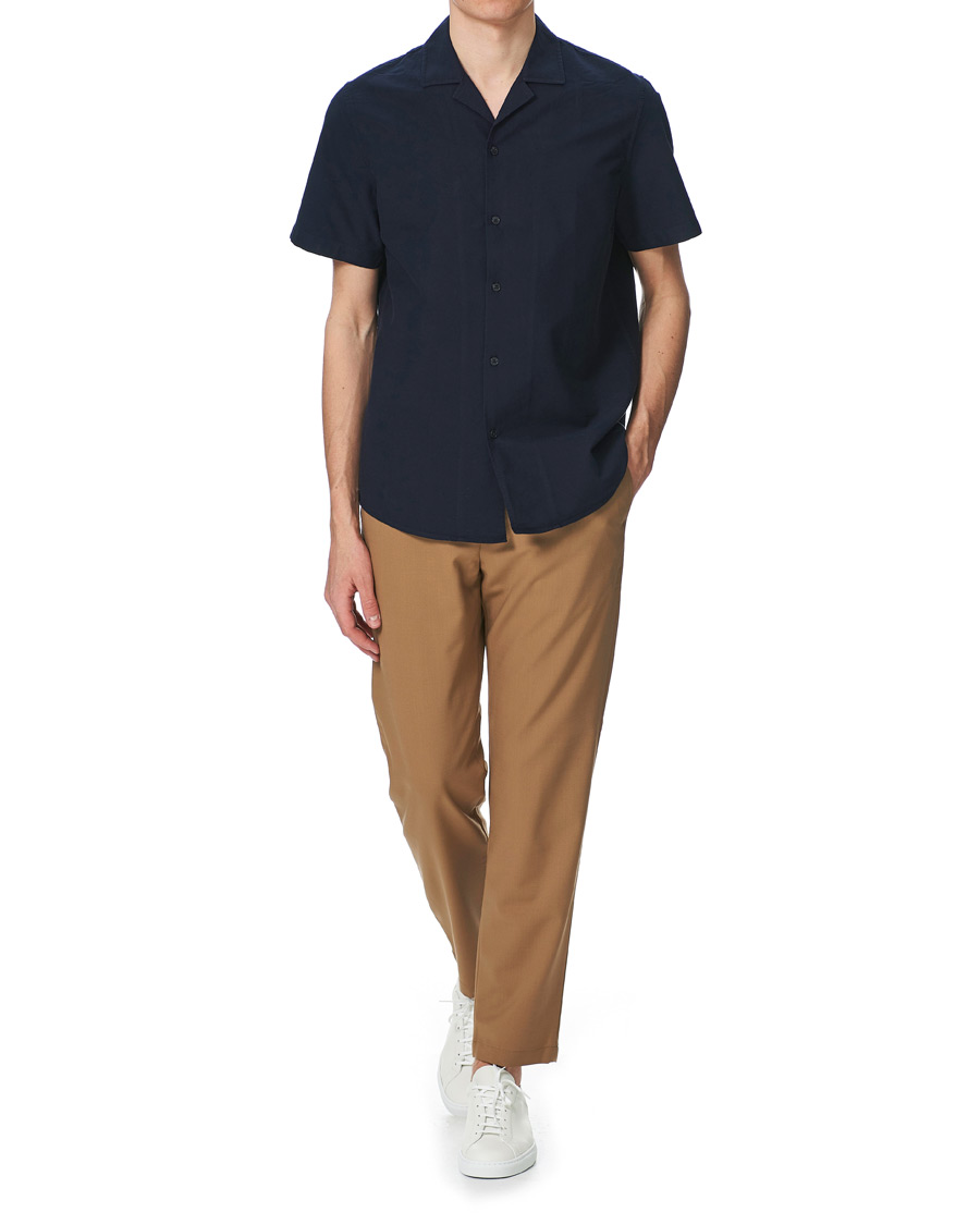 Homme | Chemises | Samsøe Samsøe | Samsøe & Samsøe Einar Cotton Short Sleeve Resort Shirt Night Sky