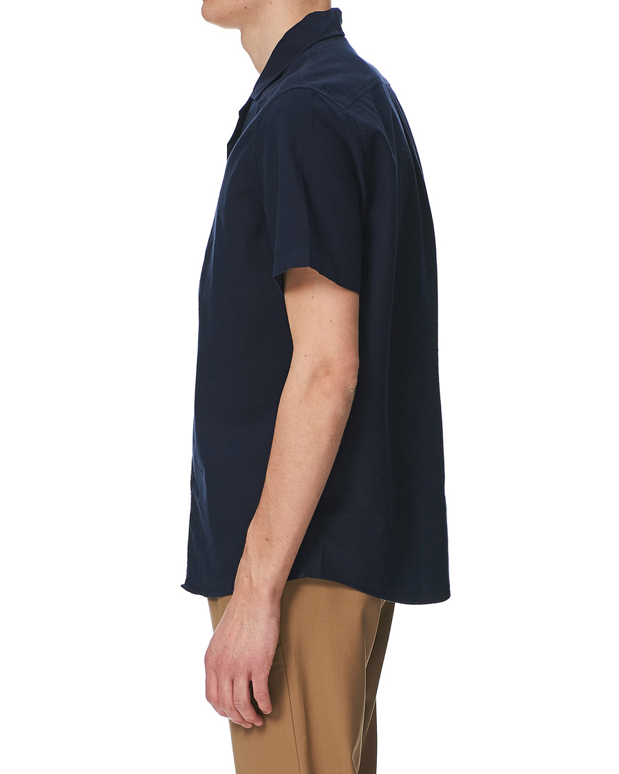 Homme | Chemises | Samsøe Samsøe | Samsøe & Samsøe Einar Cotton Short Sleeve Resort Shirt Night Sky