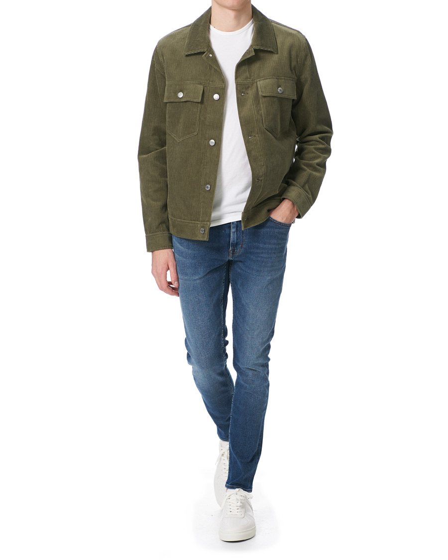 Homme | Manteaux Et Vestes | Samsøe Samsøe | Samsøe & Samsøe Ver Cotton Cord Jacket Deep Lichen Green