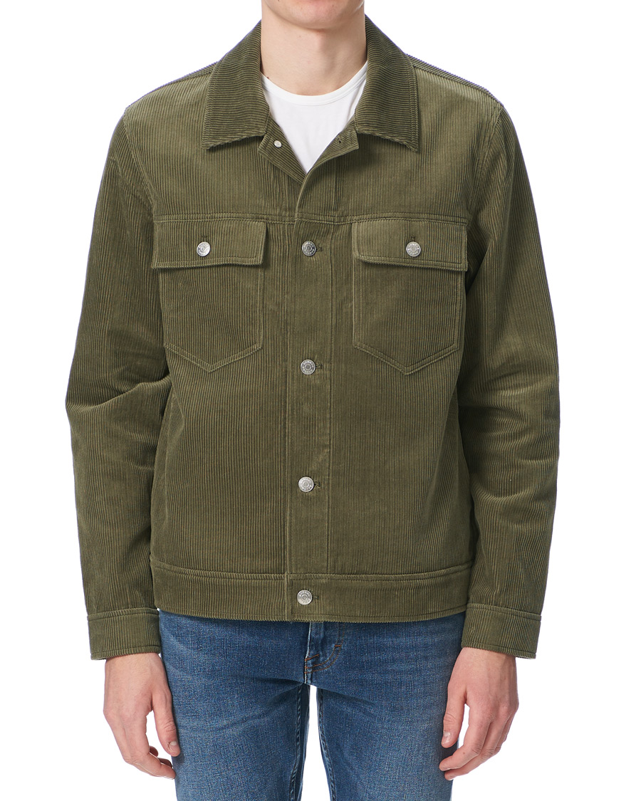 Homme | Manteaux Et Vestes | Samsøe Samsøe | Samsøe & Samsøe Ver Cotton Cord Jacket Deep Lichen Green