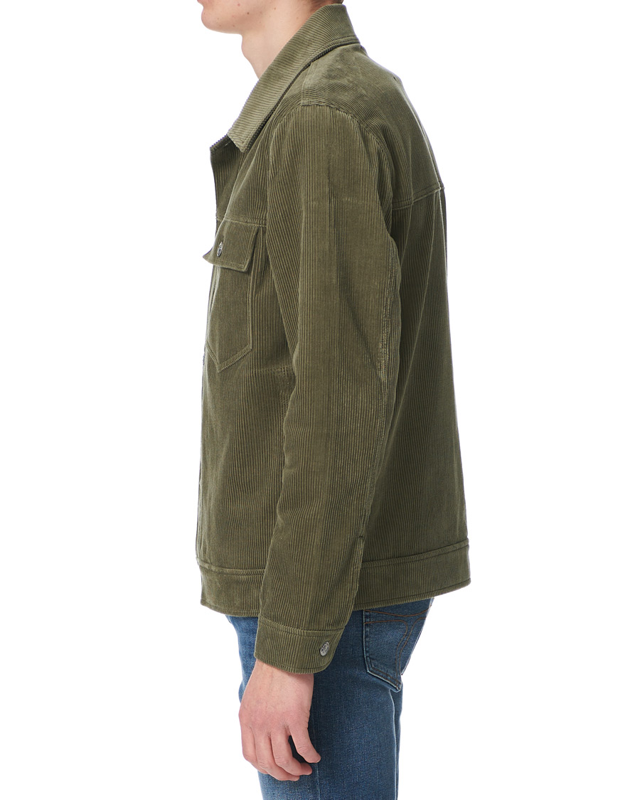 Homme | Manteaux Et Vestes | Samsøe Samsøe | Samsøe & Samsøe Ver Cotton Cord Jacket Deep Lichen Green