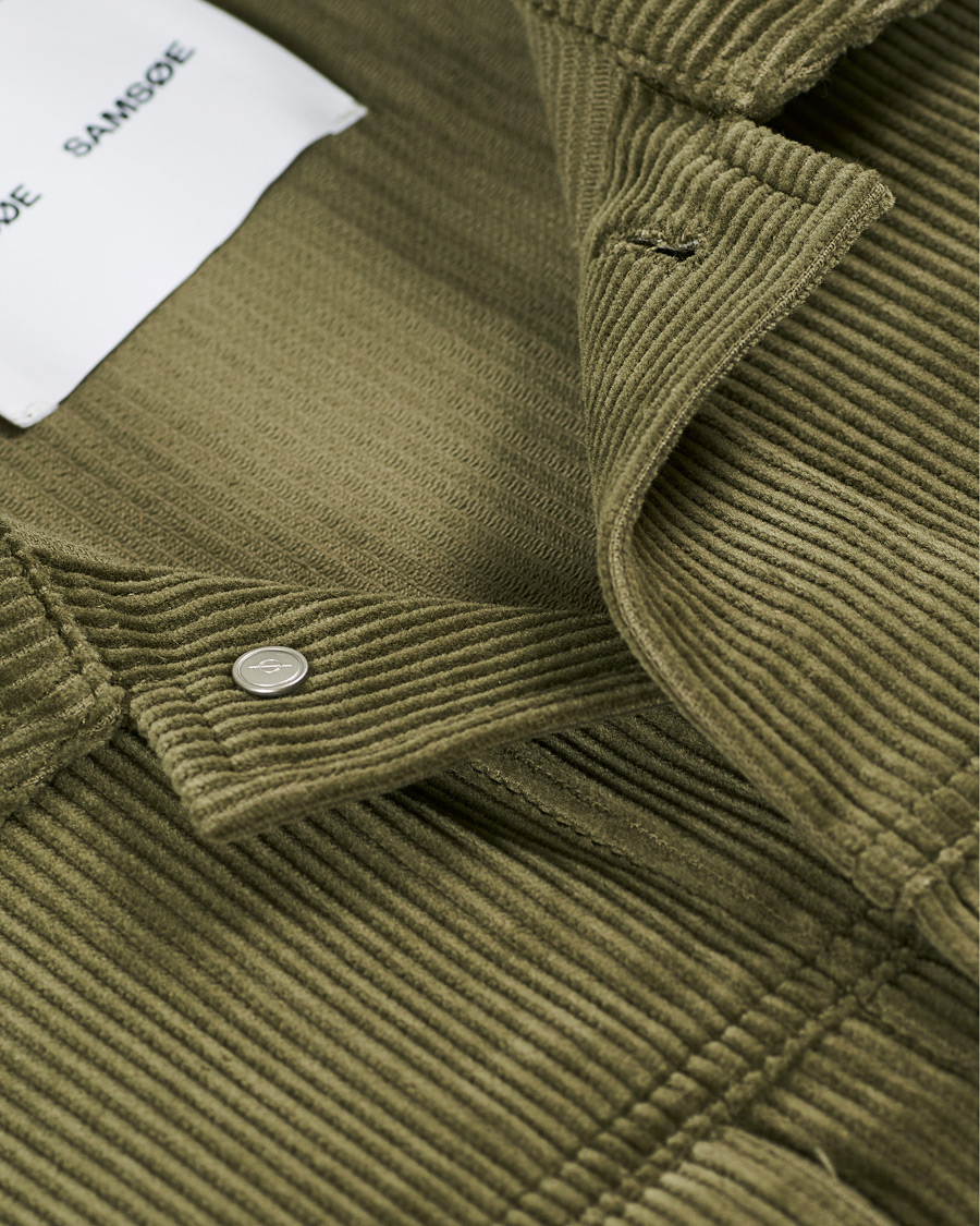 Homme | Manteaux Et Vestes | Samsøe Samsøe | Samsøe & Samsøe Ver Cotton Cord Jacket Deep Lichen Green