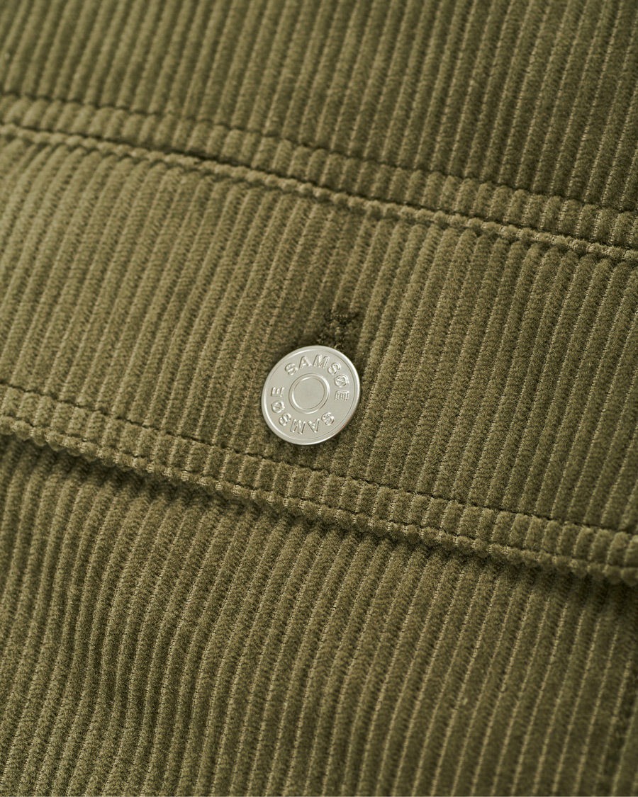 Homme | Manteaux Et Vestes | Samsøe Samsøe | Samsøe & Samsøe Ver Cotton Cord Jacket Deep Lichen Green