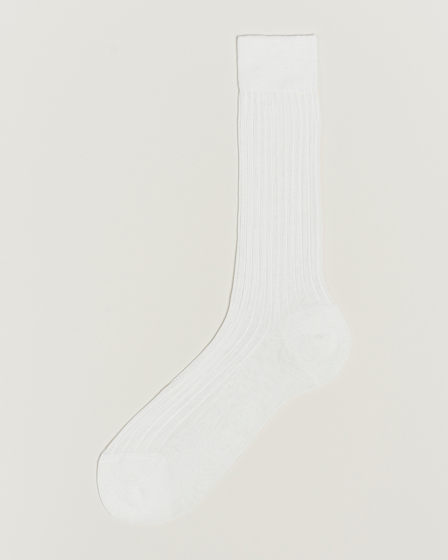 Heren | Ondergoed | Bresciani | Cotton Ribbed Short Socks White