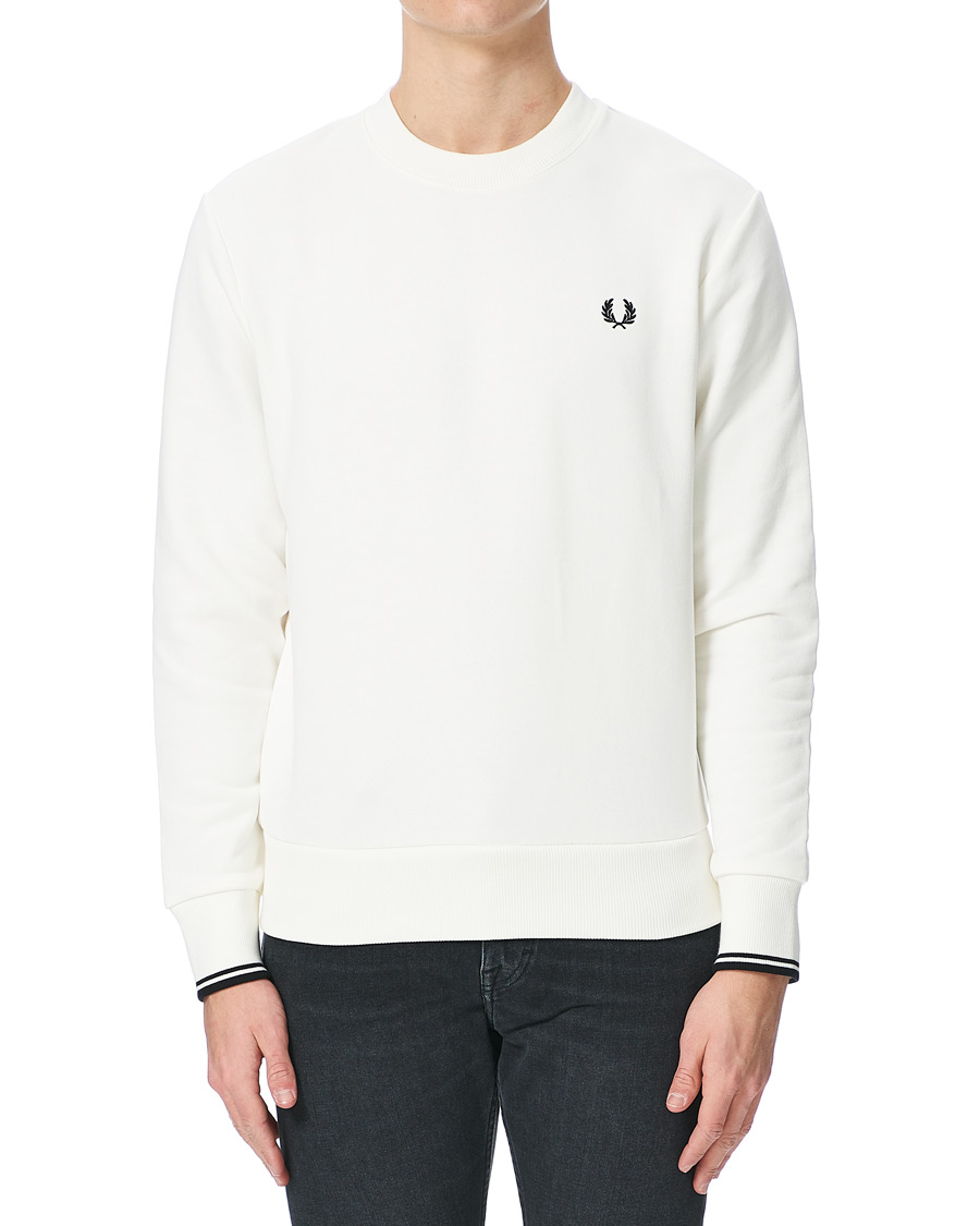 Homme | Pulls Et Tricots | Fred Perry | Crew Neck Sweatshirt Snow White