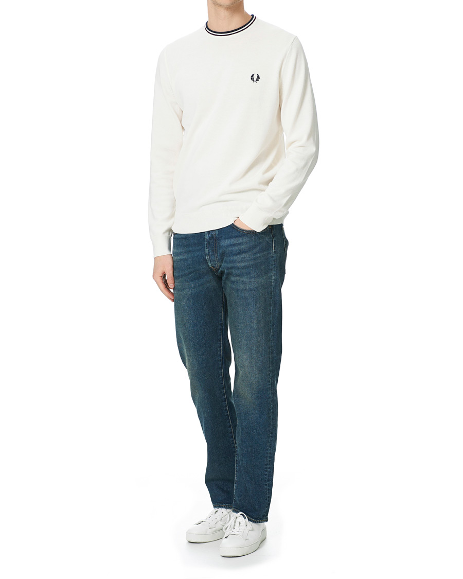 Homme | Pulls Et Tricots | Fred Perry | Classic Crew Neck Jumper Snow White