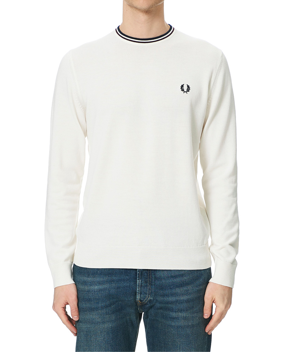 Homme | Pulls Et Tricots | Fred Perry | Classic Crew Neck Jumper Snow White