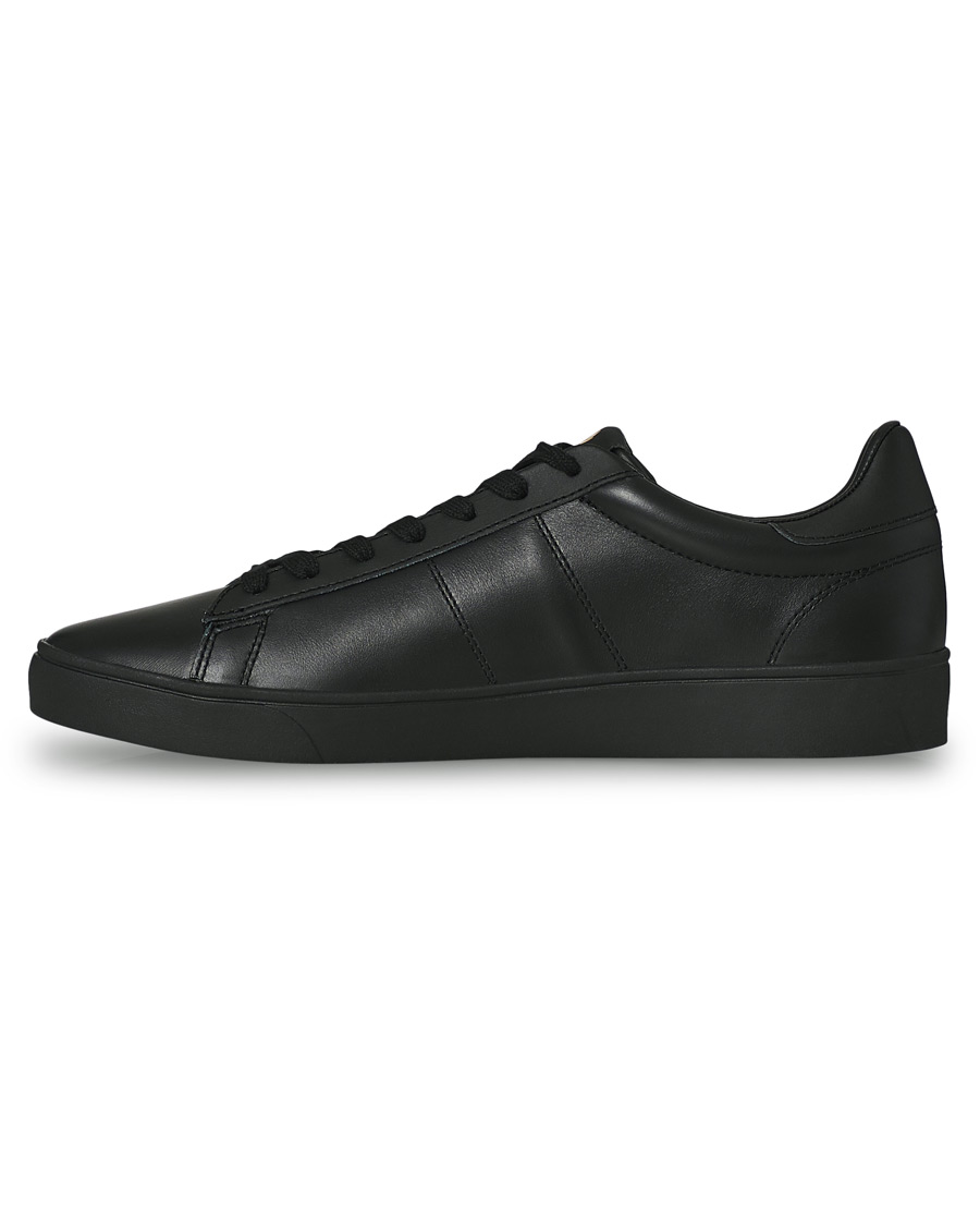 Homme | Fred Perry Spencer Leather Sneaker Black/Gold | Fred Perry | Spencer Leather Sneaker Black/Gold