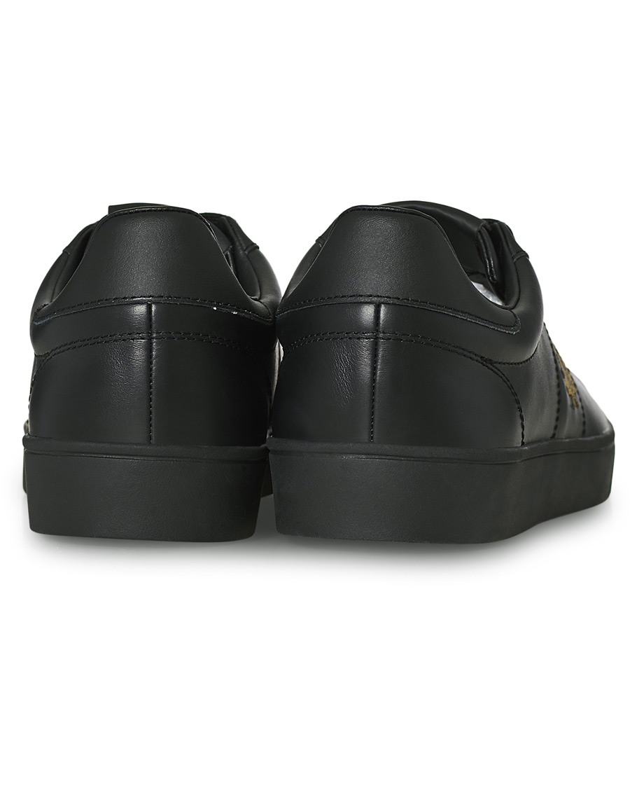Homme | Fred Perry Spencer Leather Sneaker Black/Gold | Fred Perry | Spencer Leather Sneaker Black/Gold