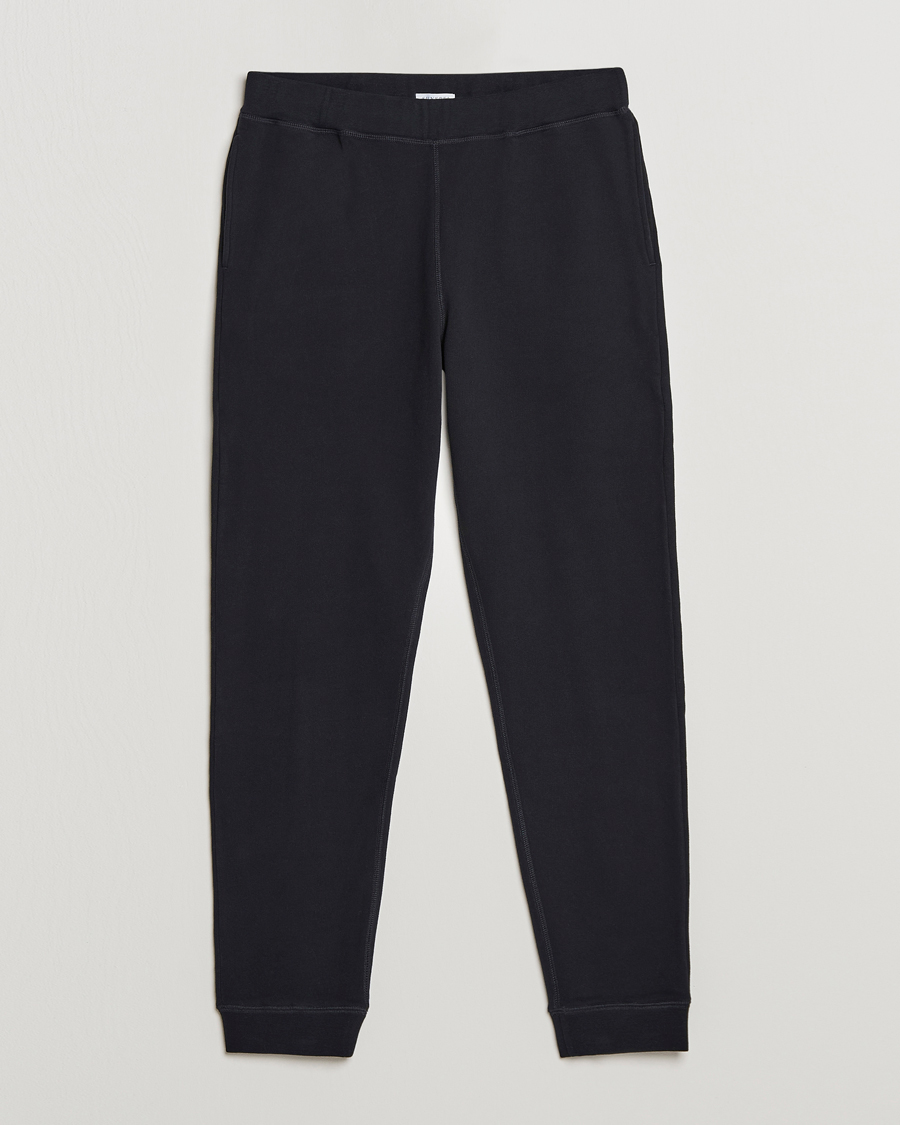 Heren | Broeken | Sunspel | Cotton Loopback Track Pants Black