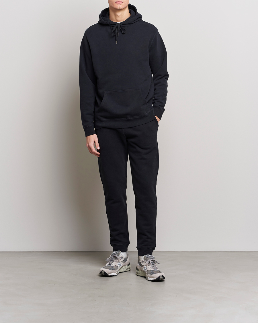 Heren | Broeken | Sunspel | Cotton Loopback Track Pants Black