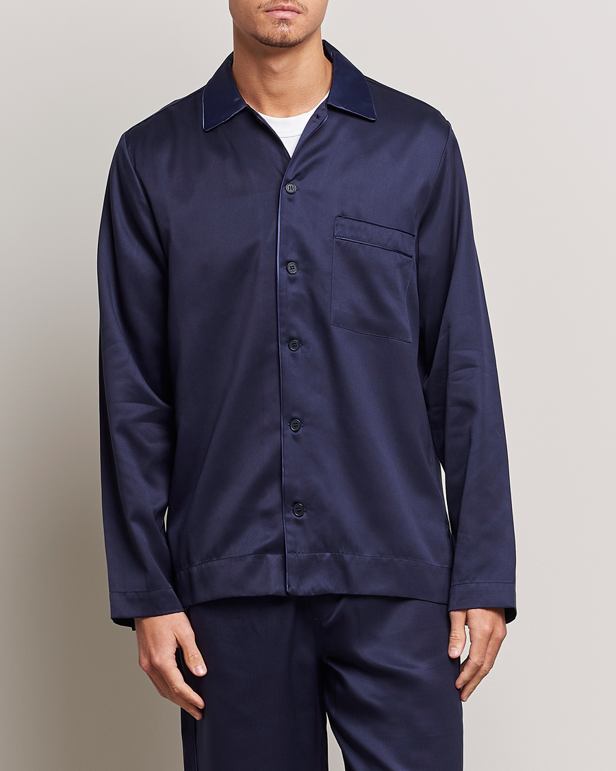 Heren | Pyjama's en gewaden | CDLP | Home Suit Long Sleeve Top Navy Blue