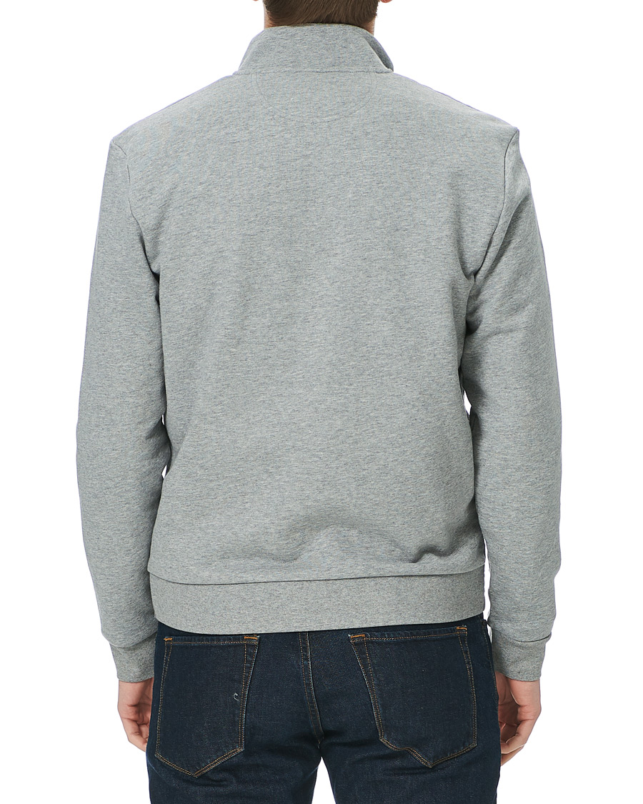 Homme | Pulls Et Tricots | Hackett | Hybird Quilted Zip Sweat Grey Marl