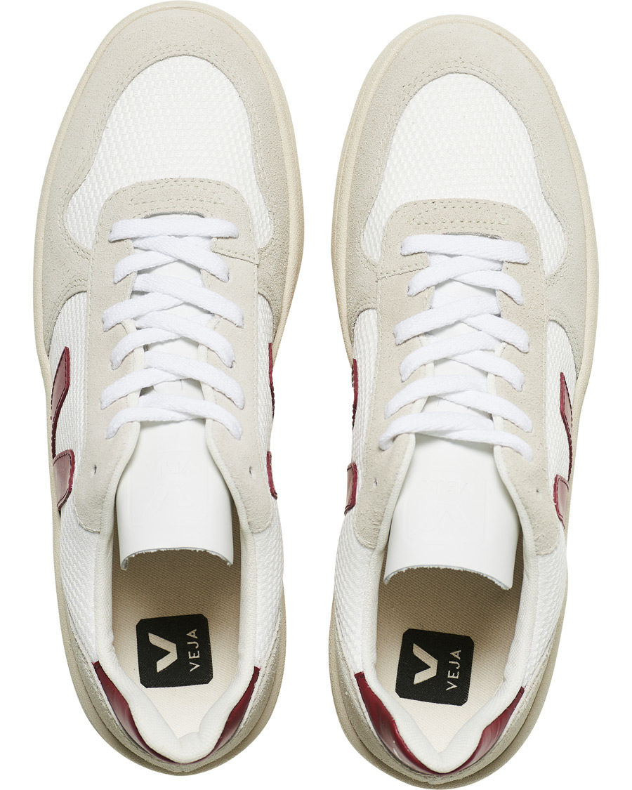 Homme | Veja V-10 Mesh Sneaker White/Natural Marsala | Veja | V-10 Mesh Sneaker White/Natural Marsala