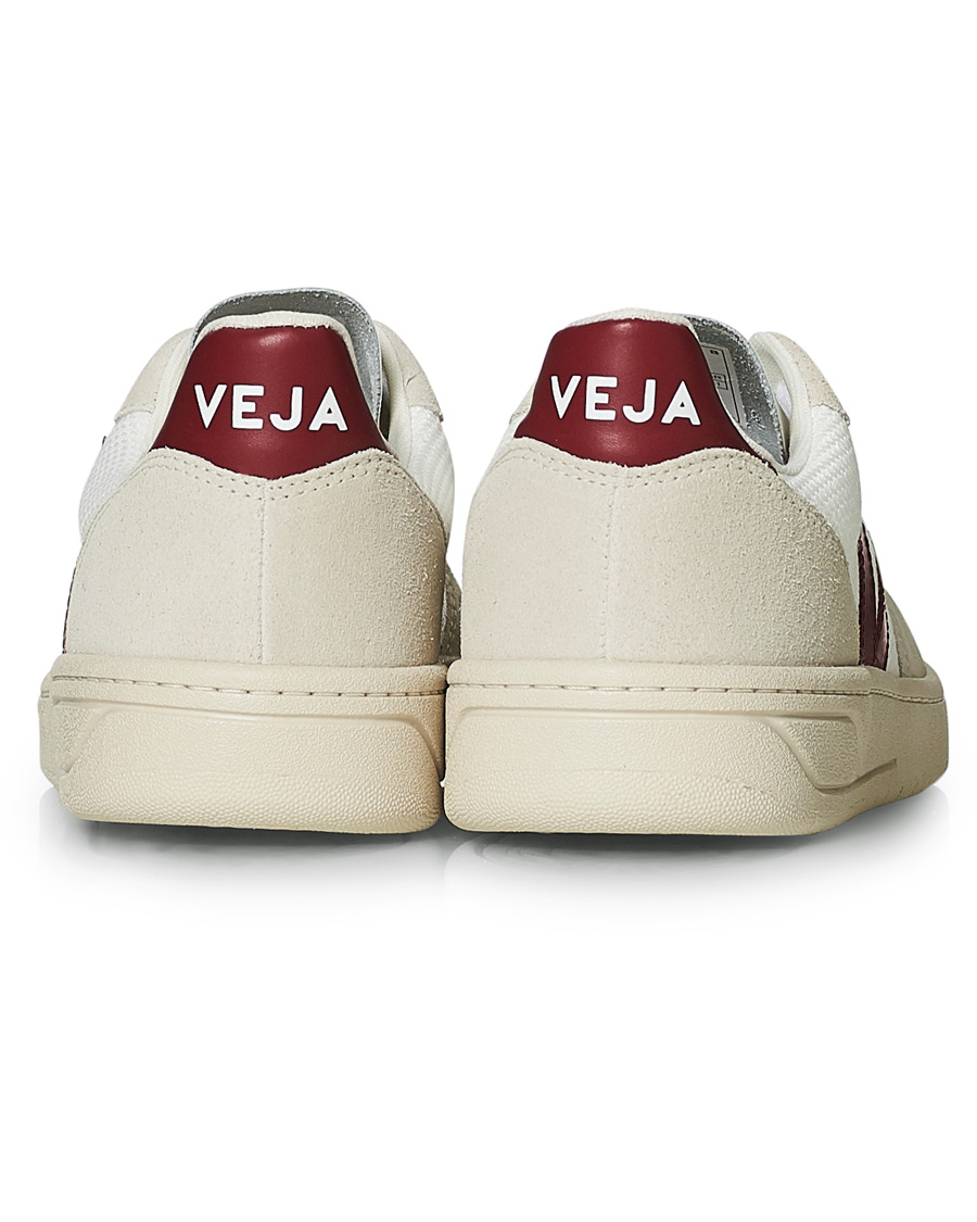 Homme | Veja V-10 Mesh Sneaker White/Natural Marsala | Veja | V-10 Mesh Sneaker White/Natural Marsala