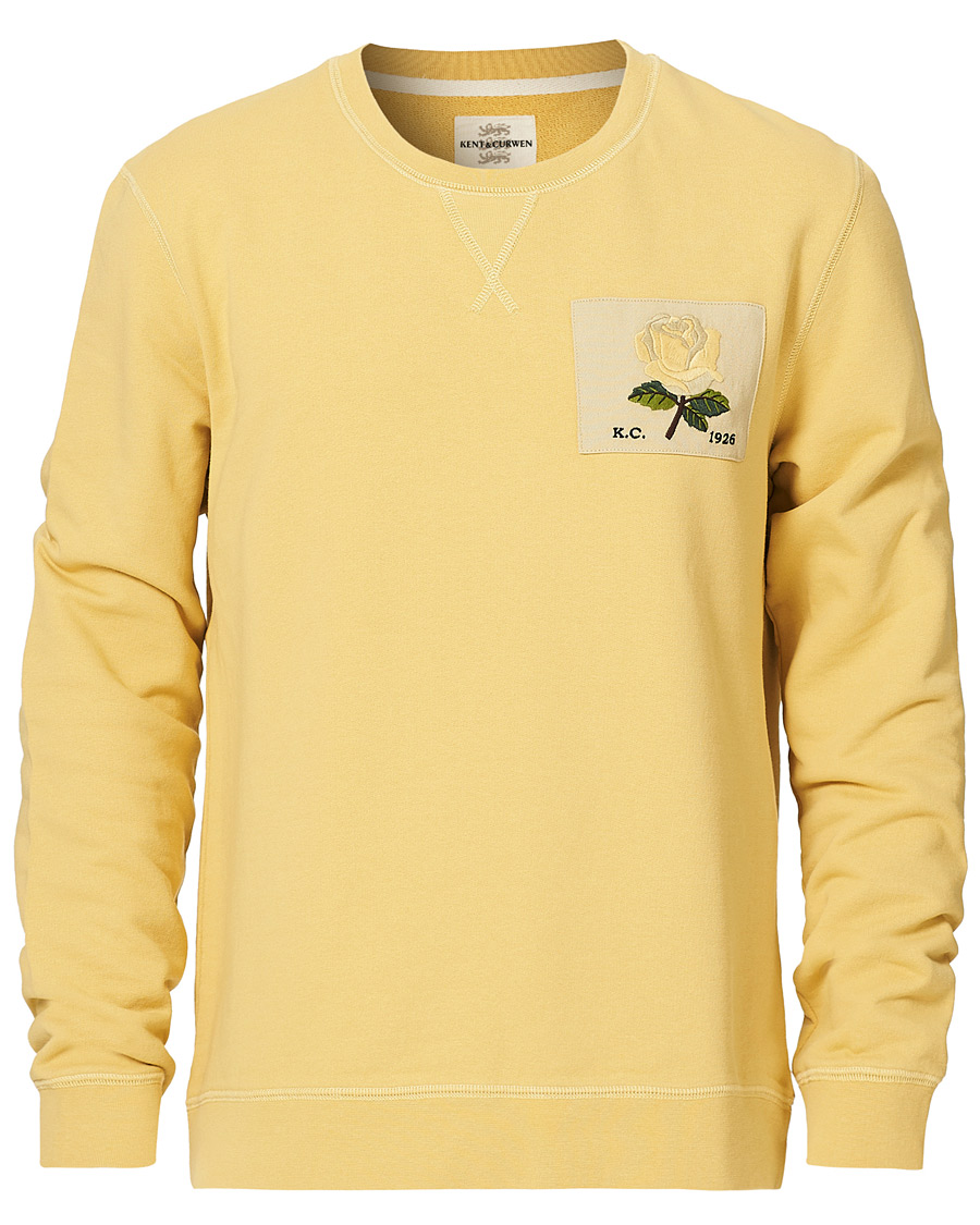 Homme | Pulls Et Tricots | Kent & Curwen | E.K 1926 Rose Logo Sweatshirt Sandy Yellow