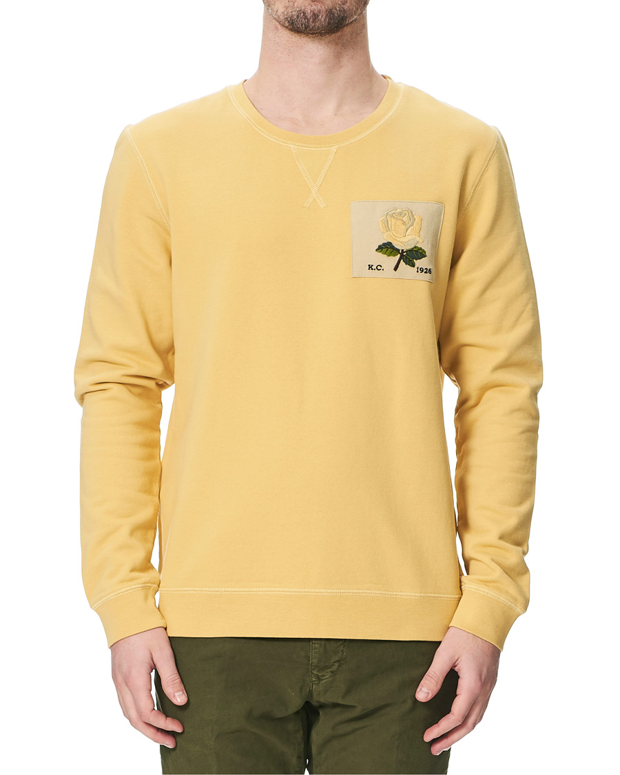Homme | Pulls Et Tricots | Kent & Curwen | E.K 1926 Rose Logo Sweatshirt Sandy Yellow