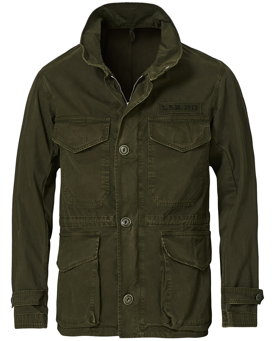 Homme | Manteaux Et Vestes | L.B.M. 1911 | Cotton Gabardine Field Jacket Olive