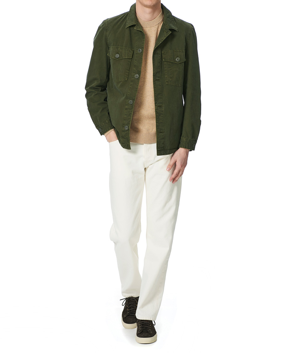 Homme | Chemises | L.B.M. 1911 | Cotton Gabardine Overshirt Olive
