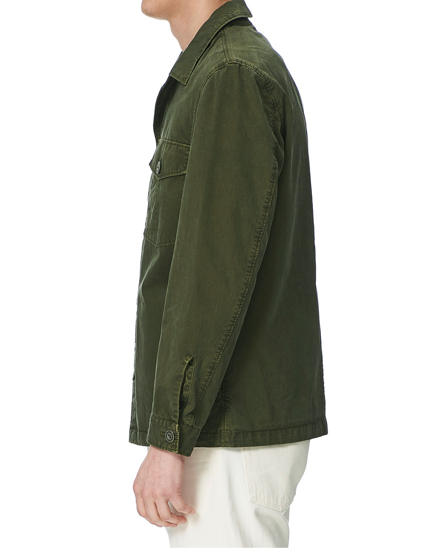 Homme | Chemises | L.B.M. 1911 | Cotton Gabardine Overshirt Olive