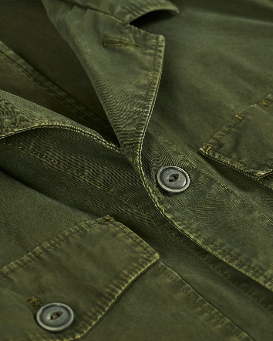 Homme | Chemises | L.B.M. 1911 | Cotton Gabardine Overshirt Olive