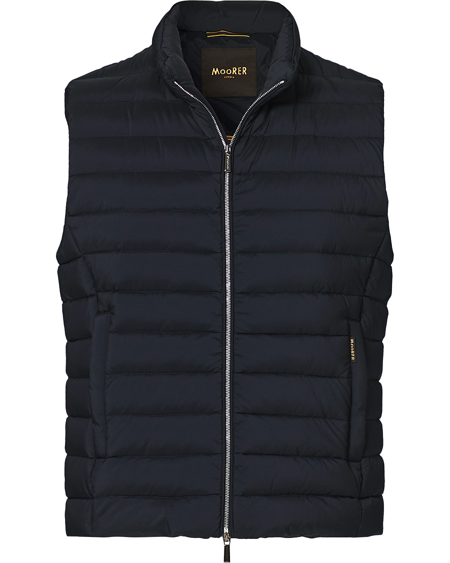 Homme | Manteaux Et Vestes | MooRER | Padded Down Vest Dark Blue