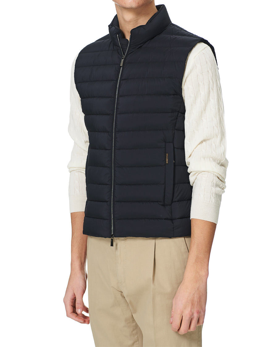 Homme | Manteaux Et Vestes | MooRER | Padded Down Vest Dark Blue