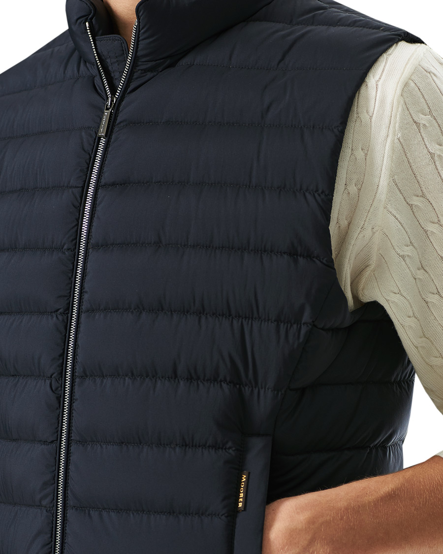 Homme | Manteaux Et Vestes | MooRER | Padded Down Vest Dark Blue