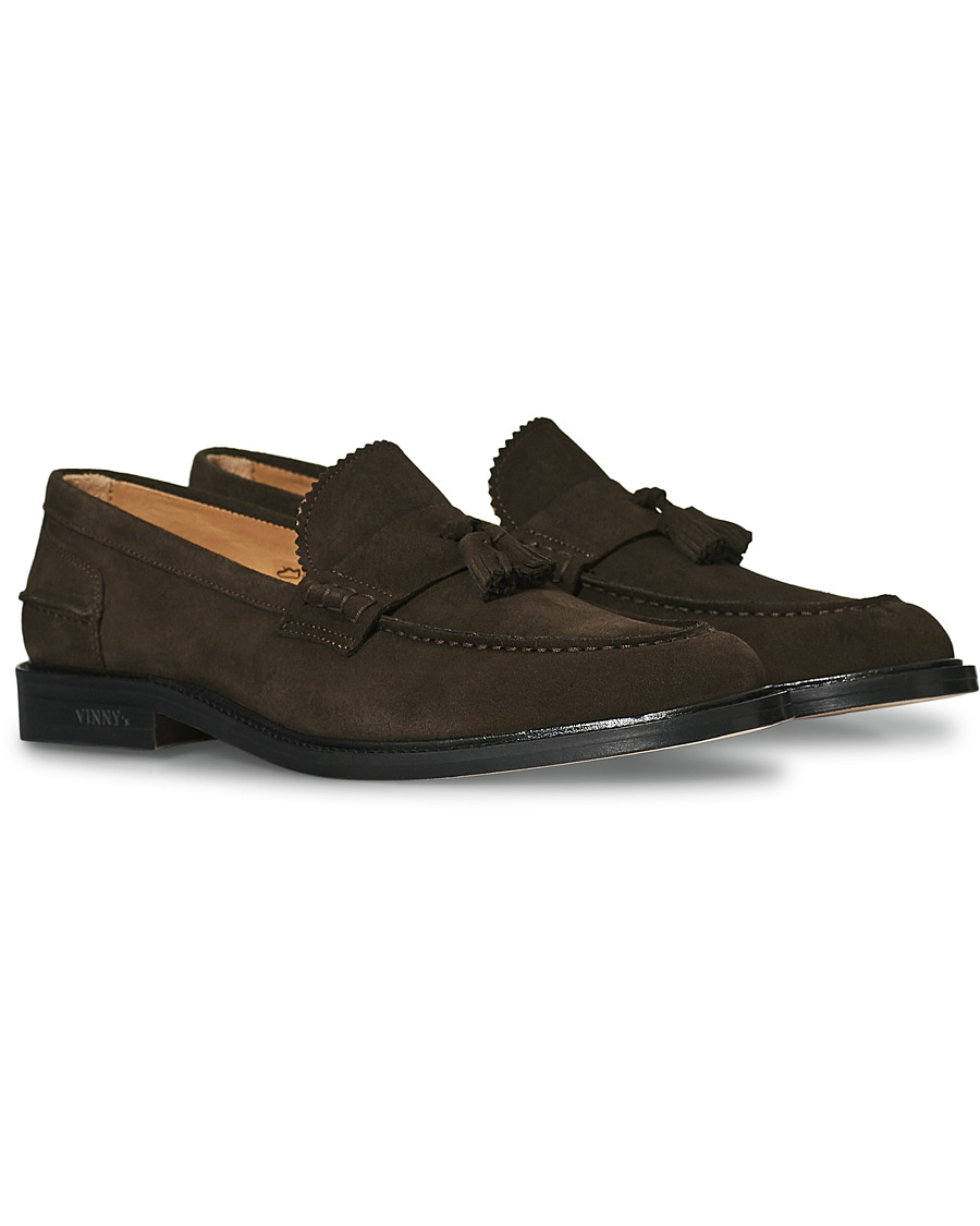 Homme | VINNY's Chico Tassel Loafer Ebony Suede | VINNY's | Chico Tassel Loafer Ebony Suede