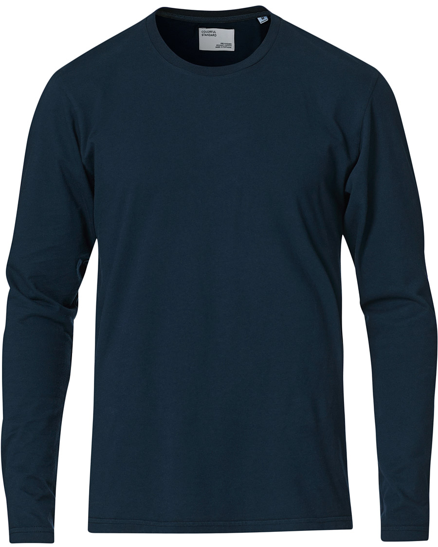 Homme | T-shirts | Colorful Standard | Classic Organic Long Sleeve T-shirt Navy Blue