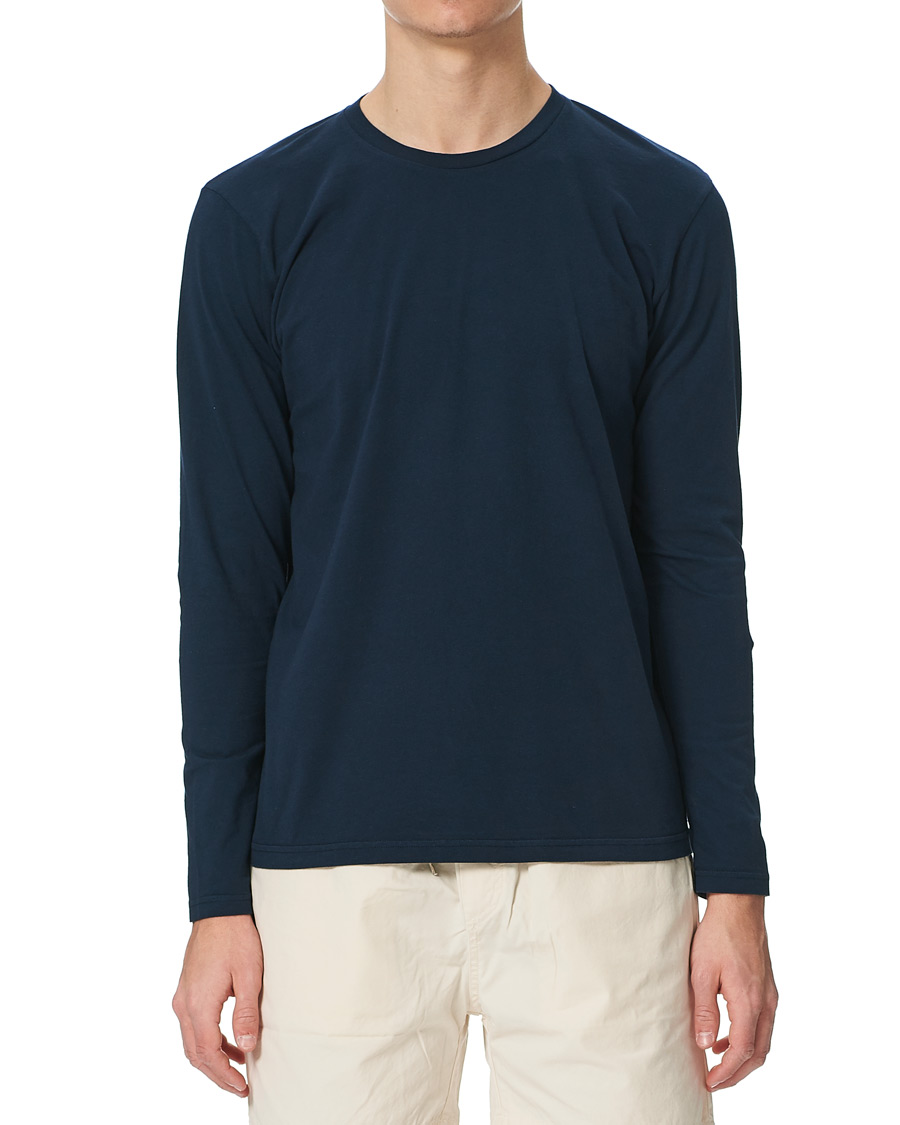 Homme | T-shirts | Colorful Standard | Classic Organic Long Sleeve T-shirt Navy Blue