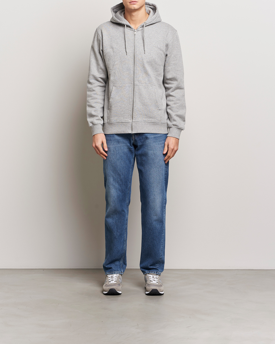 Heren | Truien | Colorful Standard | Classic Organic Full Zip Hood Heather Grey