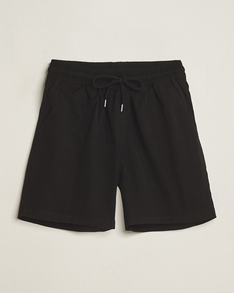 Homme | Shorts | Colorful Standard | Classic Organic Twill Drawstring Shorts Deep Black