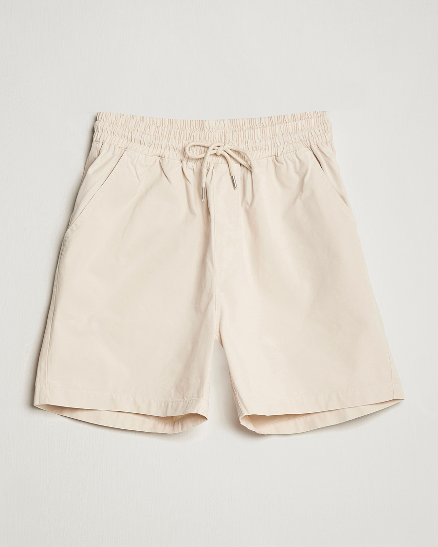 Heren | Korte broek | Colorful Standard | Classic Organic Twill Drawstring Shorts Ivory White