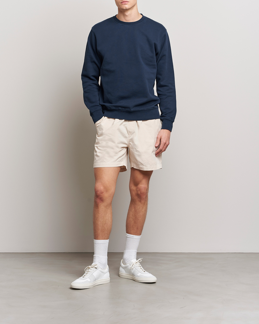 Heren | Korte broek | Colorful Standard | Classic Organic Twill Drawstring Shorts Ivory White
